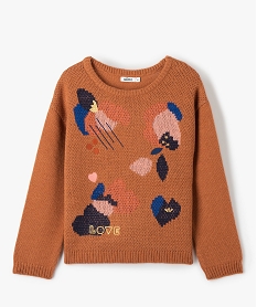 GEMO Pull en maille multicolore fille Multicolore