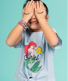 GEMO Tee-shirt fille à manches courtes à motif Ariel - Disney Princess Bleu