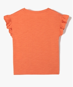 tee-shirt fille a manches courtes avec volants orange tee-shirtsI826901_3