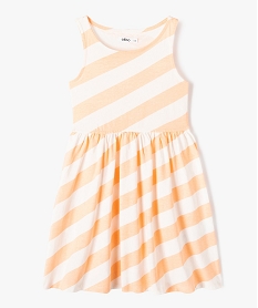 GEMO Robe fille sans manches à motifs orange standard