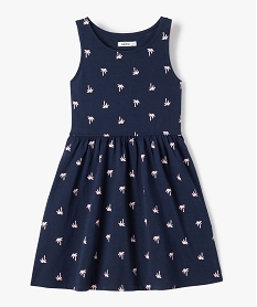 GEMO Robe fille sans manches à motifs Bleu