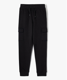 GEMO Pantalon de sport en maille molletonnée fille Noir