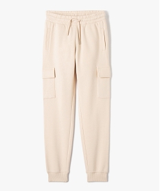 GEMO Pantalon de sport en maille molletonnée fille Beige