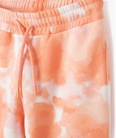 pantalon de jogging fille a motifs tachetes orangeI837001_2
