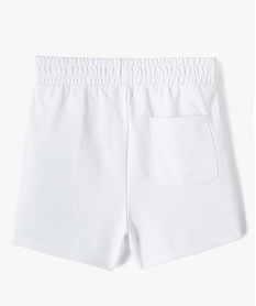 short fille en maille avec large ceinture elastique blanc shortsI840001_4
