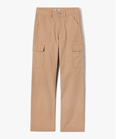 GEMO Pantalon fille coupe baggy multipoches beige standard