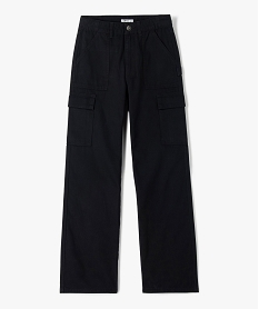 GEMO Pantalon fille coupe baggy multipoches noir standard