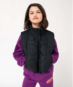 GEMO Blouson fille matelassé sans manches noir standard