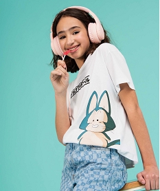 GEMO Tee-shirt fille ample imprimé Plume - Dragon Ball blanc standard
