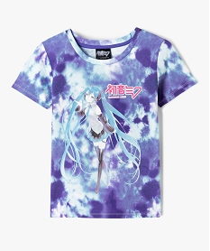GEMO Tee-shirt fille imprimé avec motifs - Hatsune Miku bleu standard