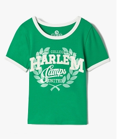 GEMO Tee-shirt fille avec inscription - Camps United vert standard