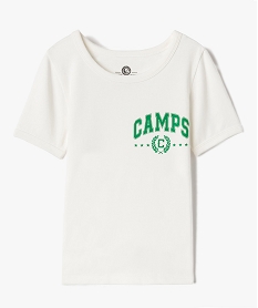 GEMO Tee-shirt fille avec inscription - Camps United blanc chine