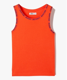 GEMO Débardeur fille court et imprimé orange standard