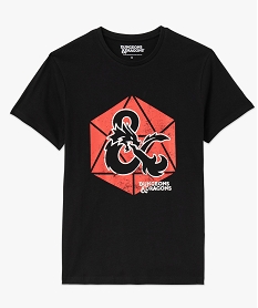tee-shirt manches courtes imprime homme - donjons dragons noir tee-shirtsI859001_4