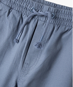 bermuda garcon en coton avec ceinture elastique bleuI859501_2
