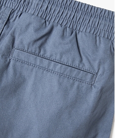 bermuda garcon en coton avec ceinture elastique bleuI859501_3
