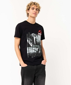 GEMO Tee-shirt homme à manches courtes imprimé - Jurassic Park noir standard
