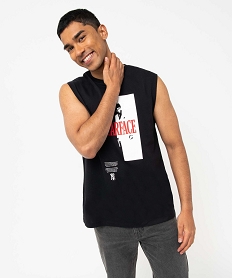 GEMO Débardeur homme imprimé Scarface noir standard