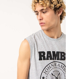tee-shirt homme sans manches imprime - rambo grisI865601_2