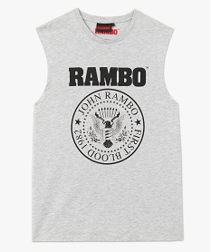 tee-shirt homme sans manches imprime - rambo grisI865601_4