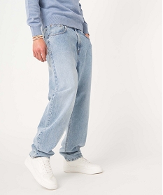 GEMO Jean homme loose délavé Bleu