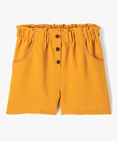 SWEAT NOIR SHORT JAUNE