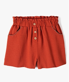 short ample avec ceinture froncee et details pailletes fille brunI868901_1