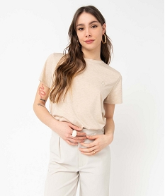 GEMO Tee-shirt femme à paillettes - LuluCastagnette Beige