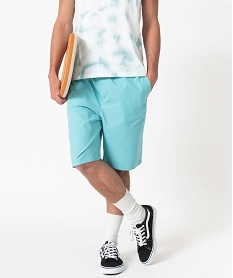 GEMO Bermuda en toile à taille élastique homme bleu standard