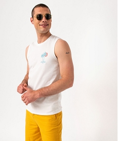 GEMO Débardeur large en coton homme blanc standard