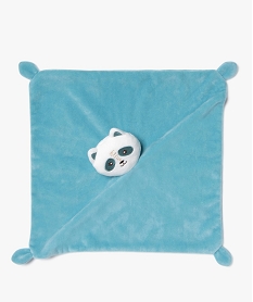 doudou plat avec tete de panda pour bebe bleu standardI894001_2