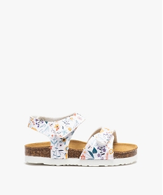 GEMO Sandales bébé fille à double scratch et à motif fleuri coloris assortis