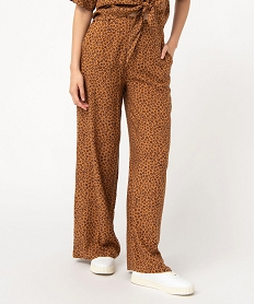 GEMO Pantalon ample imprimé femme Imprimé