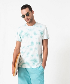 tee-shirt a manches courtes coloris tie and dye homme bleuI937601_1