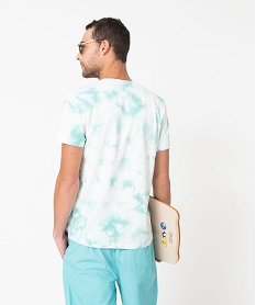 tee-shirt a manches courtes coloris tie and dye homme bleuI937601_3