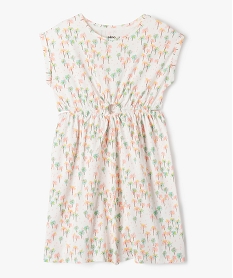 GEMO Robe à manches courtes avec ouvertures à la taille fille Beige