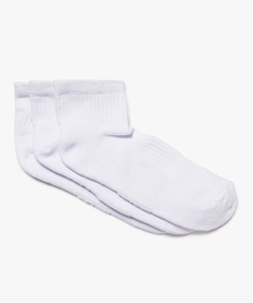 GEMO Chaussettes homme spécial sport tige courte (lot de 3) blanc standard