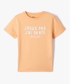 GEMO Tee-shirt garçon à manches courtes avec motifs orange standard