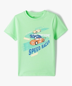 GEMO Tee-shirt garçon à manches courtes avec motifs Vert