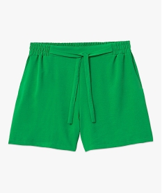 short en matiere satinee femme grande taille vert pantacourts et shortsI944501_4
