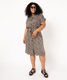 robe chemise a manches courtes motif leopard femme grande taille imprimeI948001_2