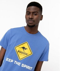 tee-shirt a manches courtes imprime homme - roadsign bleuI951301_1