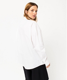 chemise a manches longues coupe oversize femme blanc chemisiersI956201_3