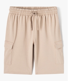 GEMO Bermuda en maille avec poches à rabat garçon beige standard
