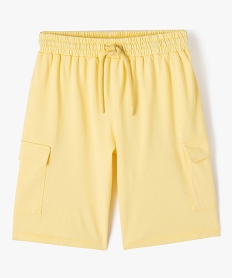 GEMO Bermuda en maille avec poches à rabat garçon jaune standard