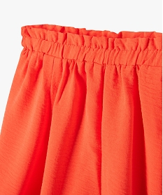 short ample avec taille elastique fille orange shortsI958501_2