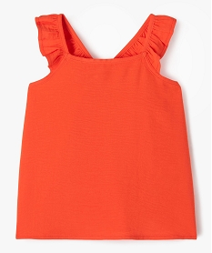 blouse a bretelles volantees avec dos fantaisie fille orangeI958801_1