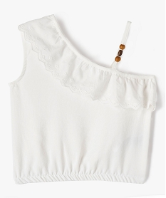 GEMO Blouse fluide asymétrique fille blanc chine