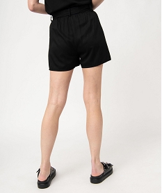short en viscose avec details scintillants femme noir shortsI962901_3