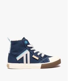 GEMO Baskets garçon montantes en toile et à zip - Alma Planète Bleu